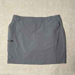 ATHLETA  Palisade Tennis Skort Skirt Women's Size XL Gray Hiking Outdoors UPF50+